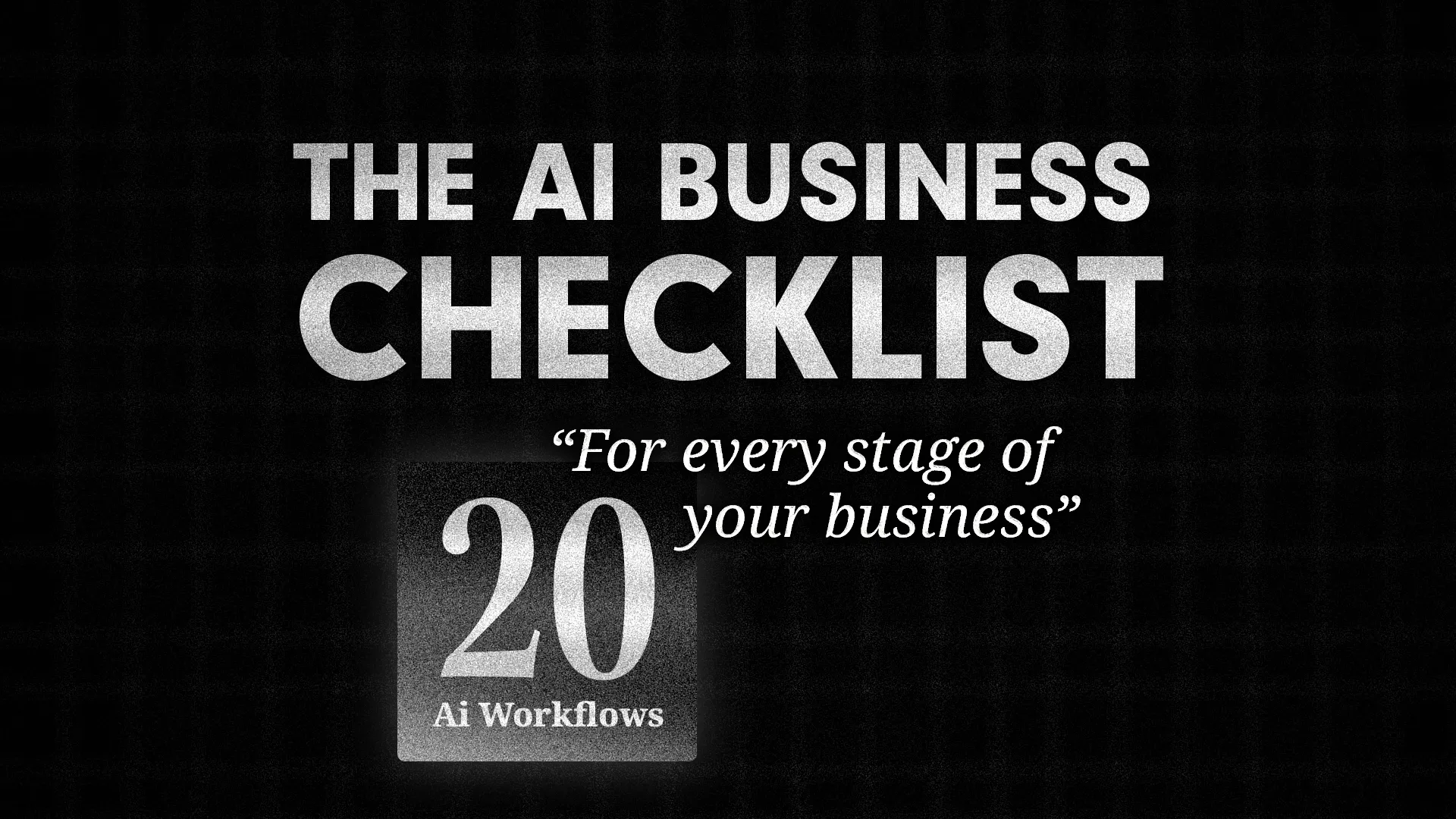 The Ai Business Checklist